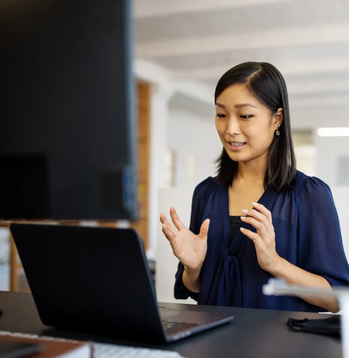 Employee using RingCentral's open platform to operate in a collaborative ecosystem of business applications