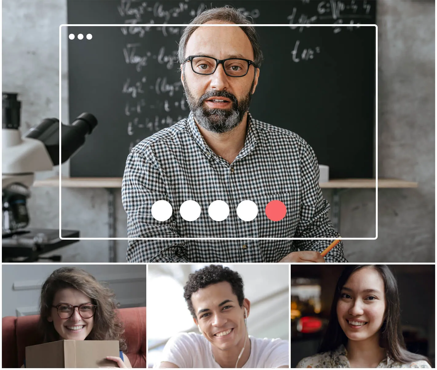 Team manager engaged in a video conference with team members