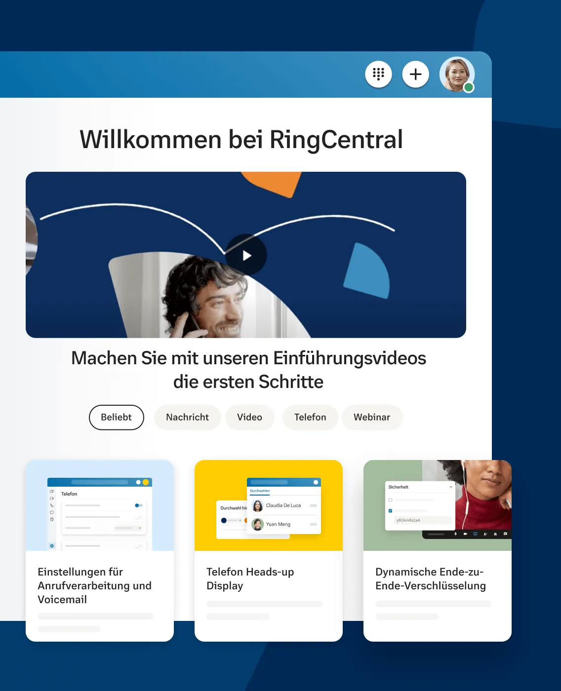 Screenshot von RingCentral Team Messaging