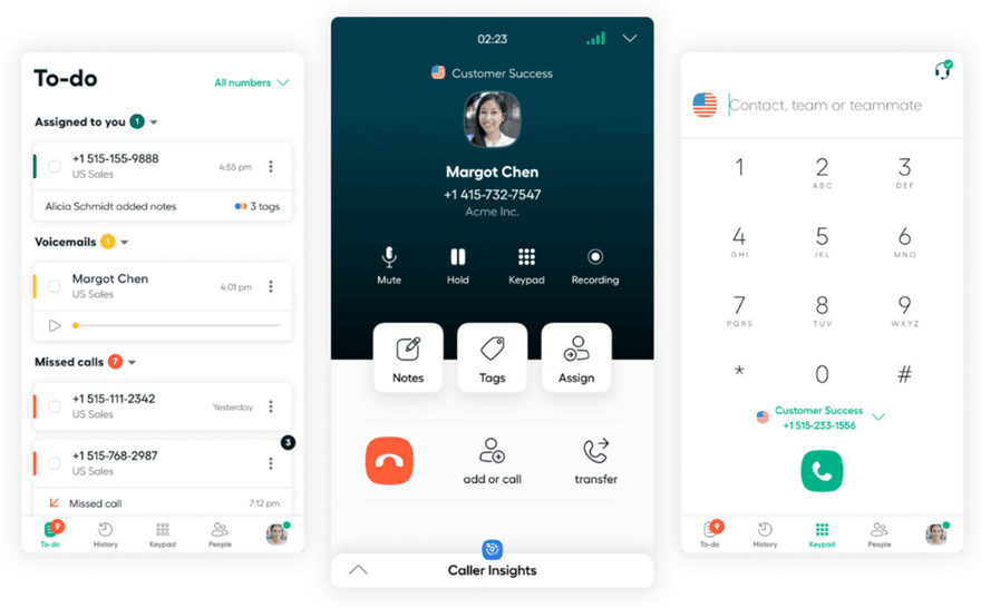 Aircall is a Google Voice alternative aimed at sales and support teams