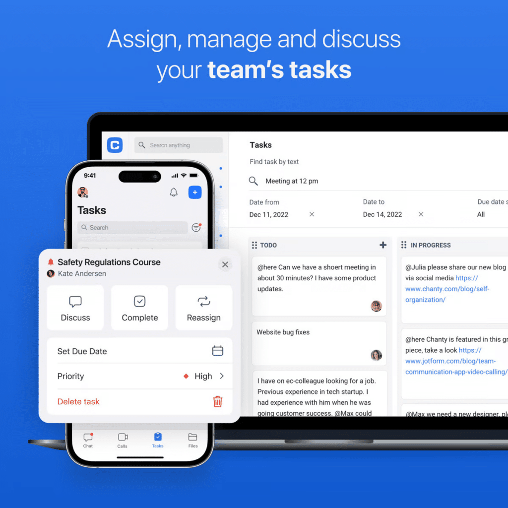 Chanty is a project management solution with team communication built in