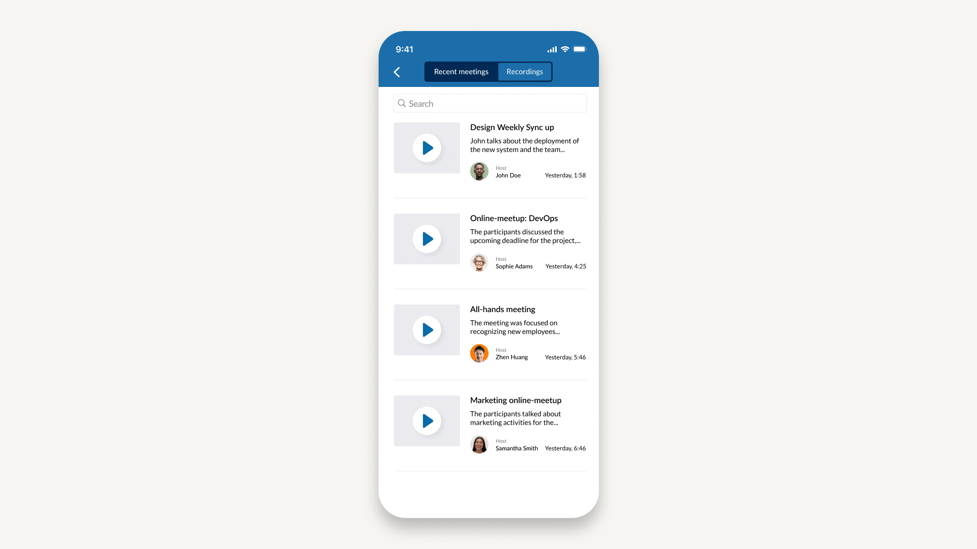 Mobile meeting summaries powered by ai