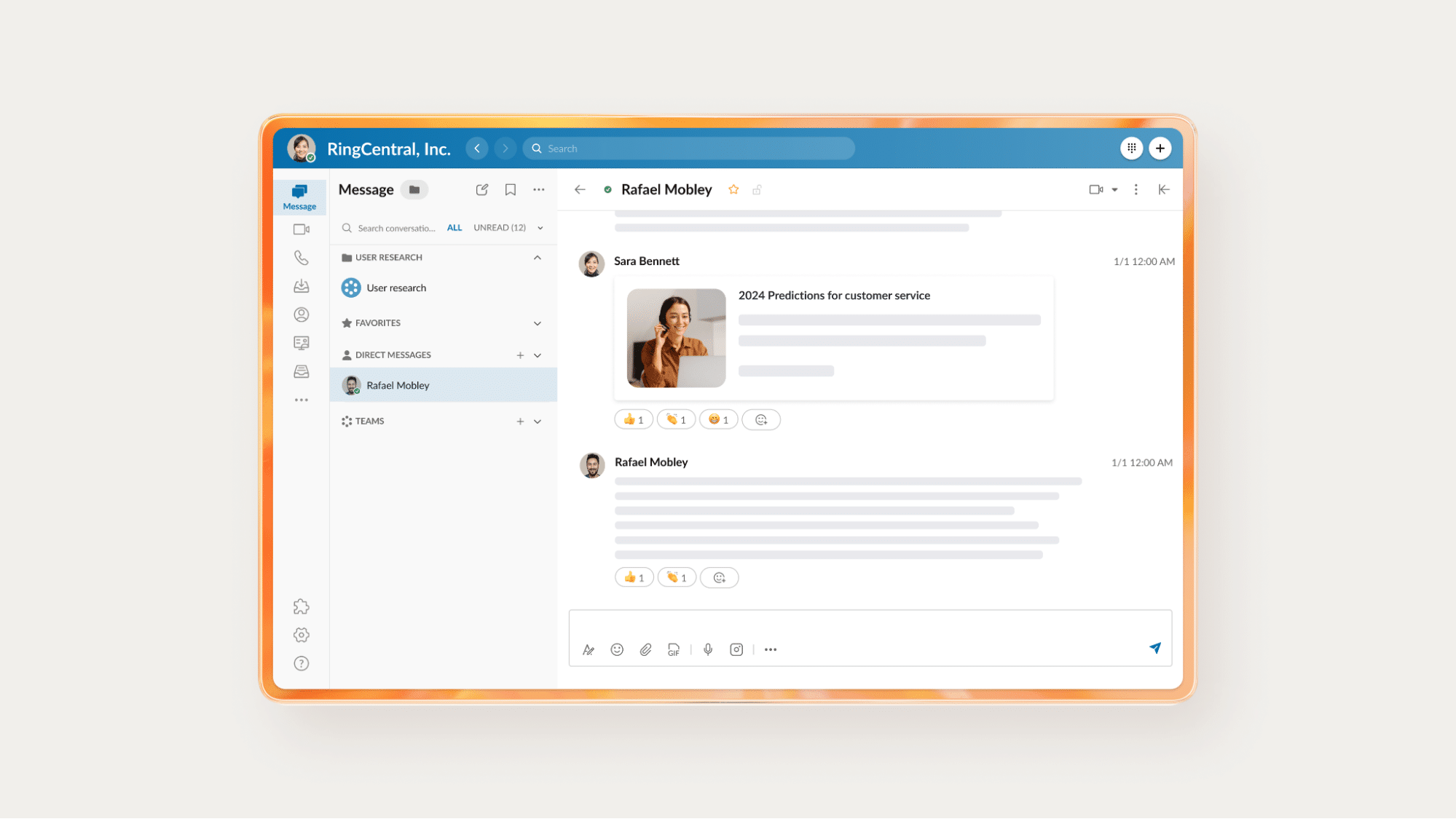 RingEX has a comprehensive set of messenger app features