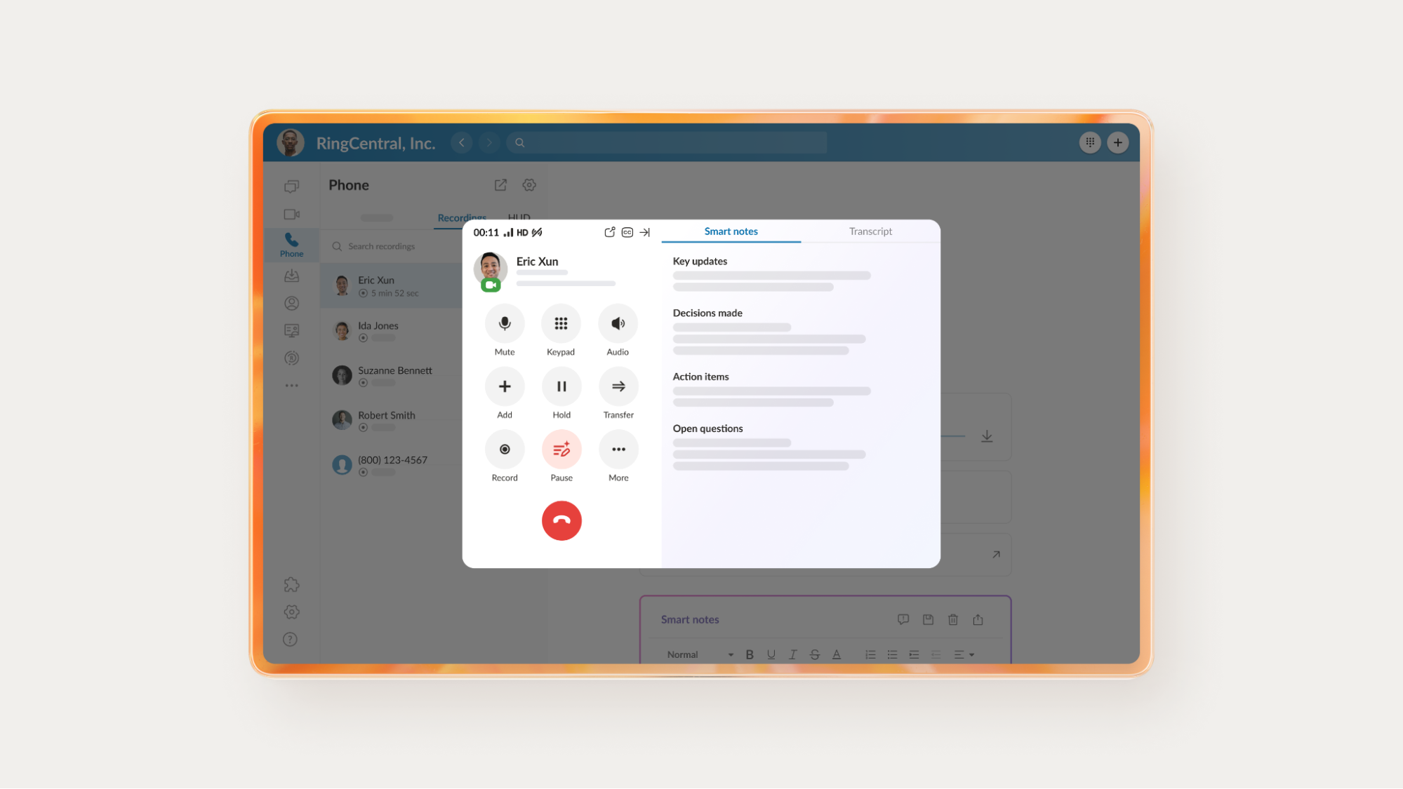 AI tools for business like RingSense can automatically summarize the key points of calls and meetings