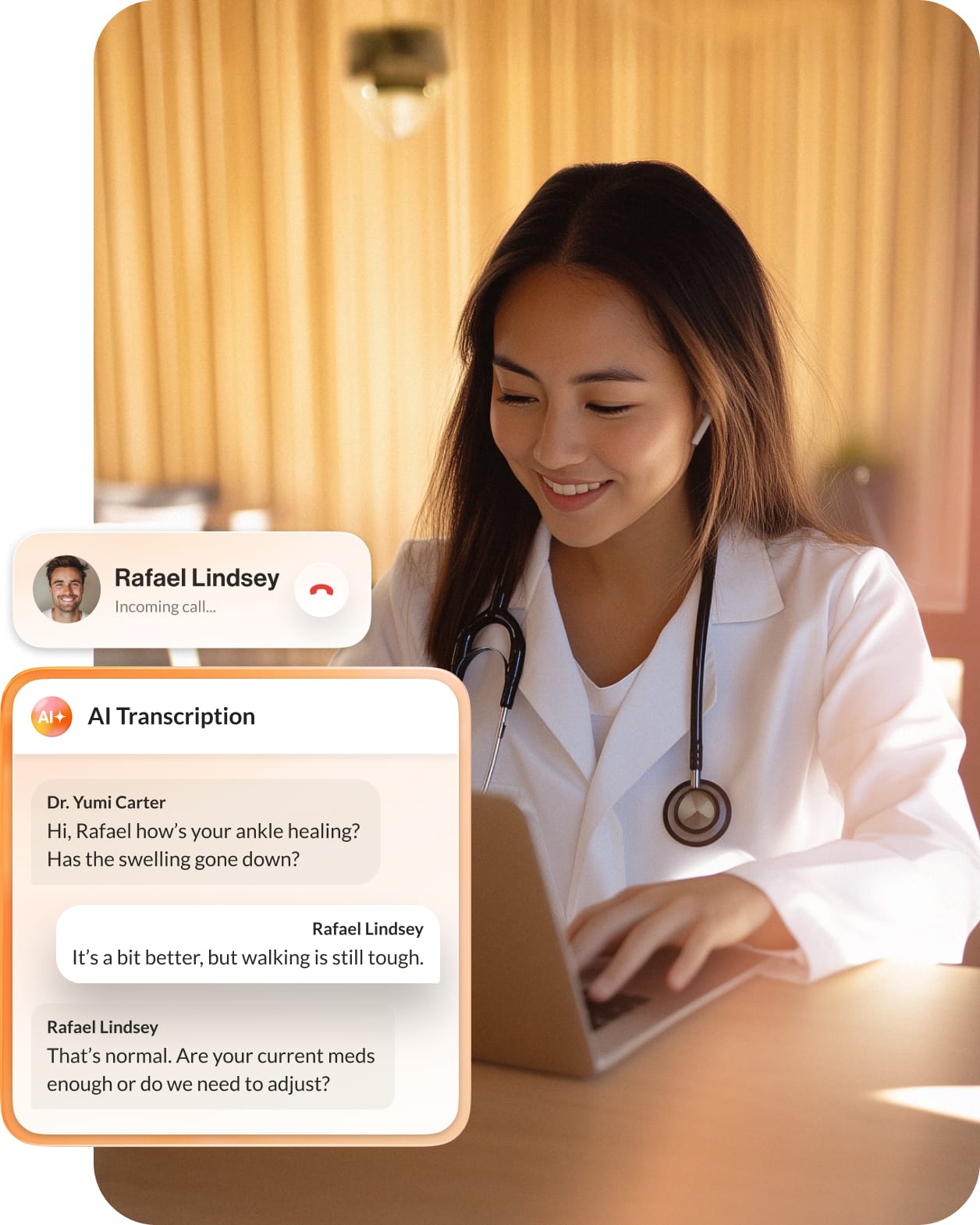 RingCentral Video Meetings includes automated transcriptions and notes to streamline clinical documentation and review